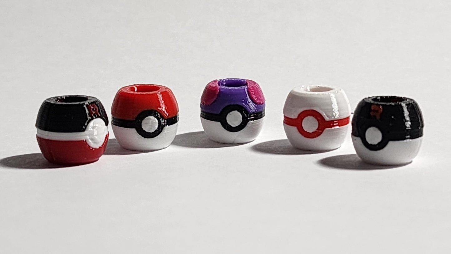 Pokemon Inspired Beads for Hair or Charms Cosplay