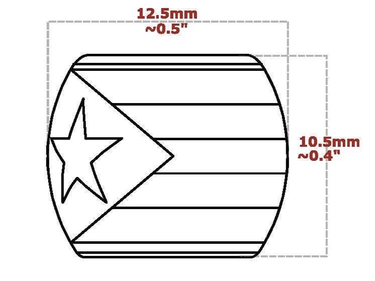 Caribbean Flag Jewelry Beads for Hair or Charms: Cuba