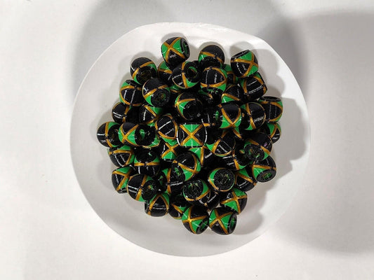 Caribbean Flag Jewelry Beads for Hair or Charms: Jamaica