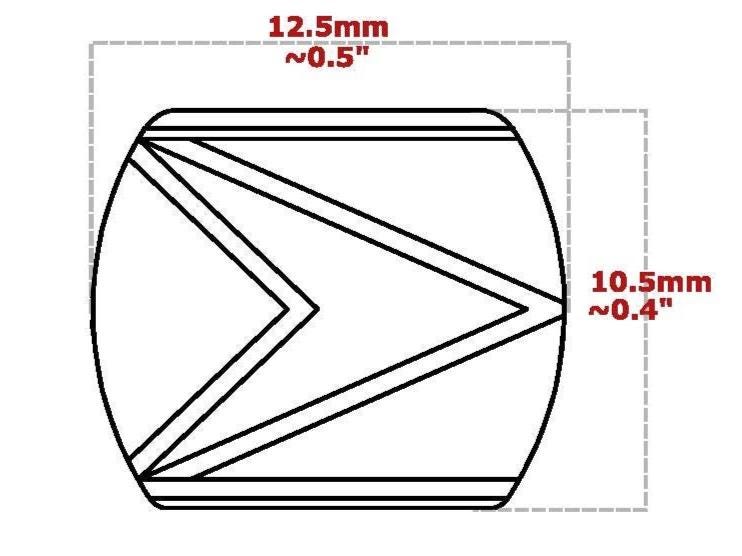 Caribbean Flag Jewelry Beads for Hair or Charms: Guyana