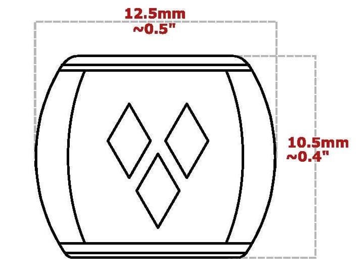 Caribbean Flag Jewelry Beads for Hair or Charms: St. Vincent and the Grenadines