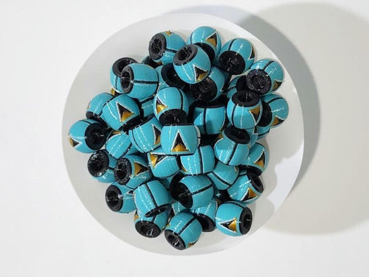 Caribbean Flag Jewelry Beads for Hair or Charms: St. Lucia
