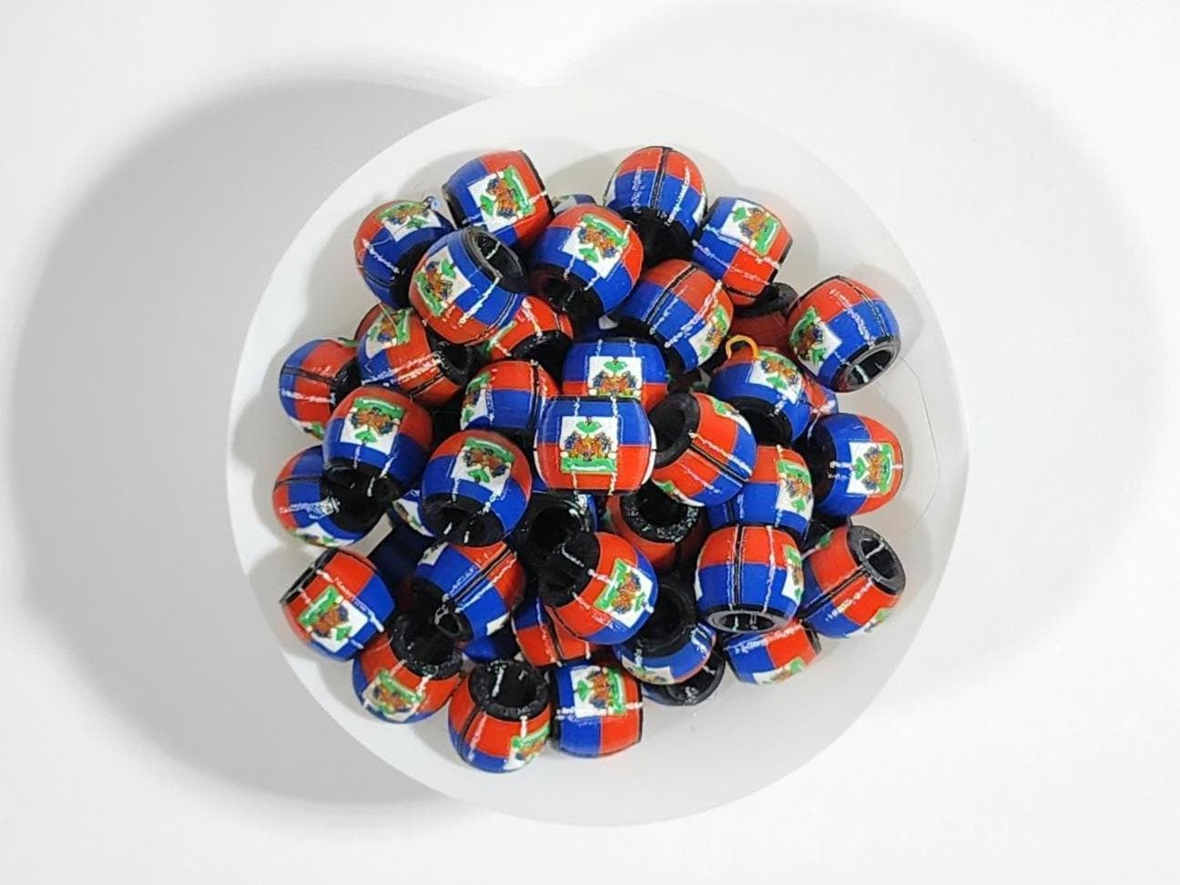 Caribbean Flag Accessory Beads and Charms: Haiti (Ayiti)