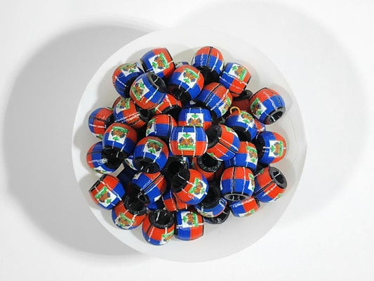 Caribbean Flag Accessory Beads and Charms: Haiti (Ayiti)