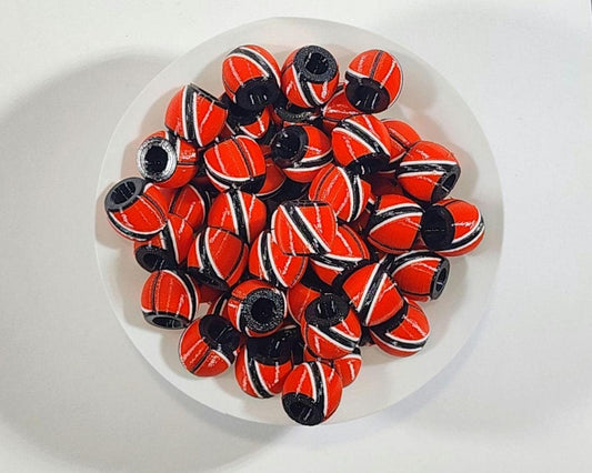 Caribbean Flag Jewelry Beads for Hair or Charms: Trinidad and Tobago