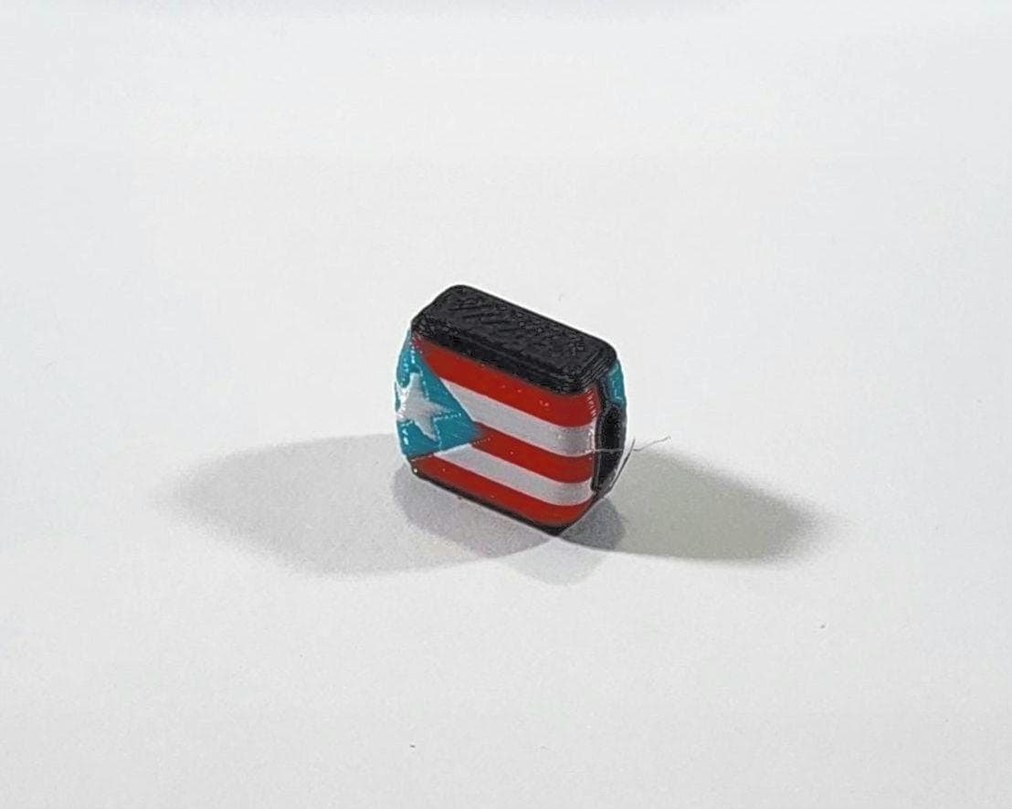 Caribbean Flag Jewelry Beads for Hair or Charms: Puerto Rico