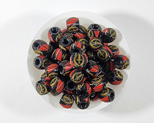 Black American Heritage Beads — Afrocentric Charm Beads, Cultural Braid Accessories, Festival Hair Jewelry, Black History Celebration Gift