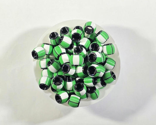 Nigerian Flag Jewelry Beads for Hair or Charms: Nigeria
