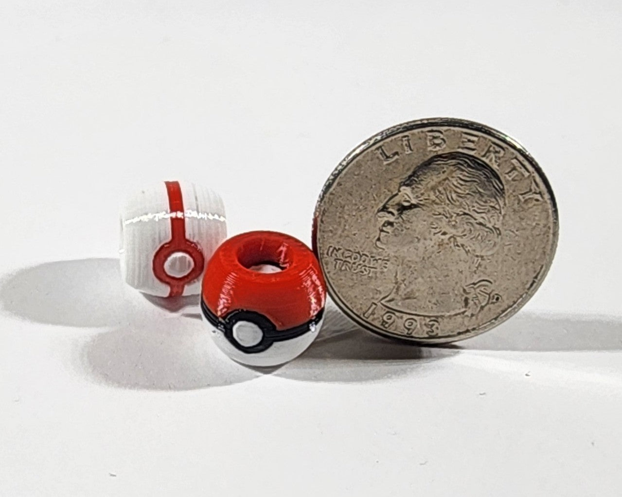 Pokemon Inspired Beads for Hair — Pokeball Charm Beads for Braids, Cosplay Jewelry, Festival Hair Accessories, Gift for Pokemon Fan