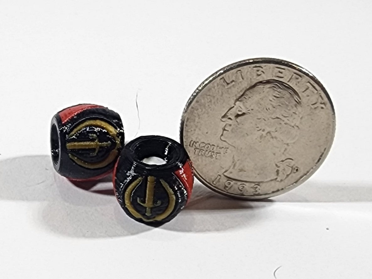 Black American Heritage Beads — Afrocentric Charm Beads, Cultural Braid Accessories, Festival Hair Jewelry, Black History Celebration Gift