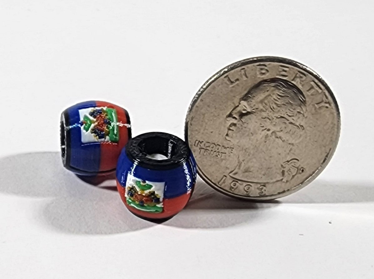 Caribbean Flag Accessory Beads and Charms: Haiti (Ayiti)