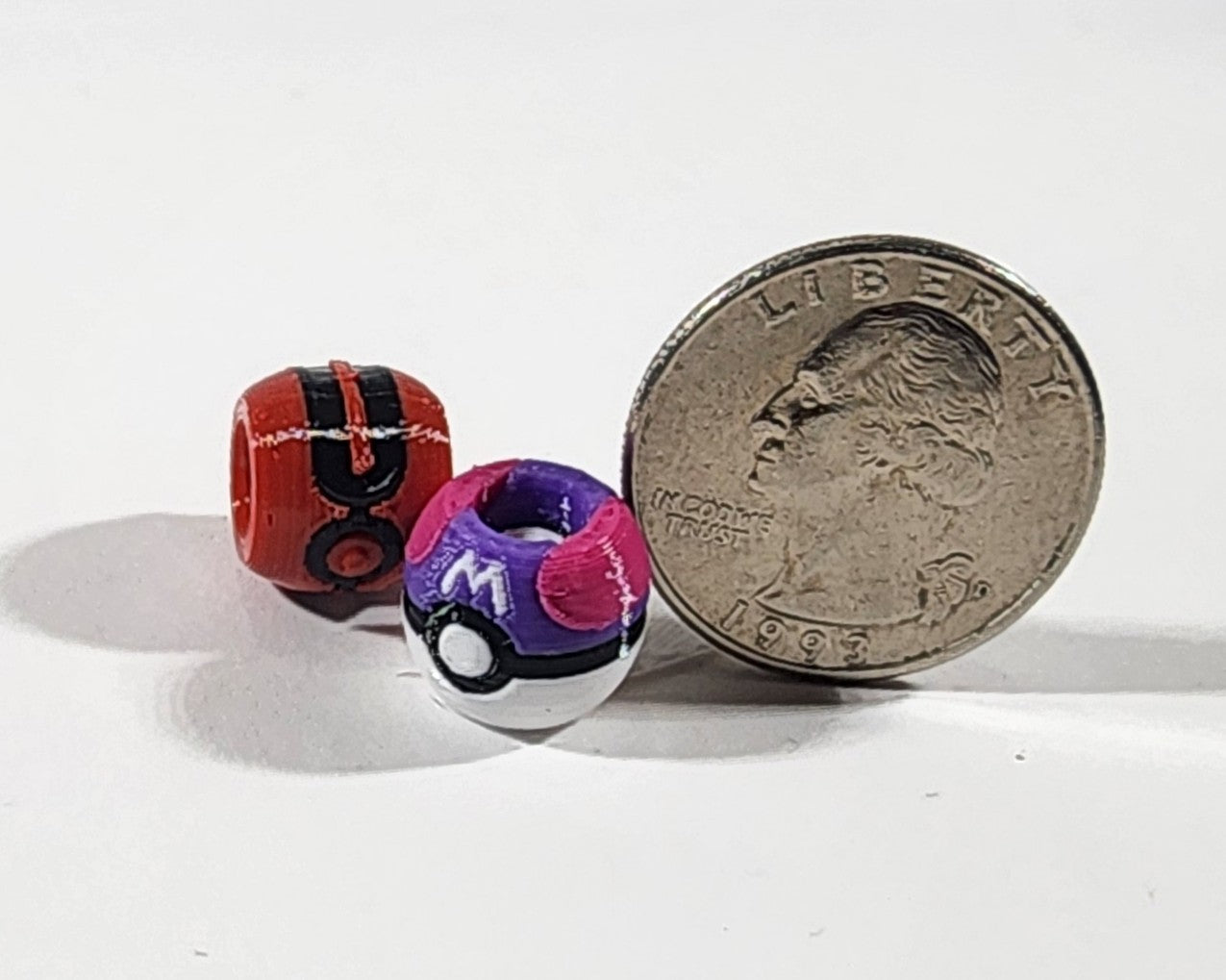 Pokemon Inspired Beads for Hair — Pokeball Charm Beads for Braids, Cosplay Jewelry, Festival Hair Accessories, Gift for Pokemon Fan